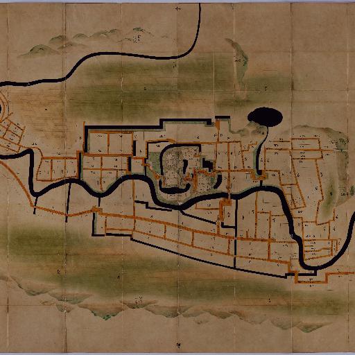 遠州掛川城絵図 [正保国絵図] (1644年頃)