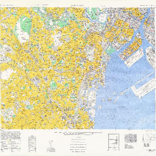 米軍地図：東京中心部南部 (1946)