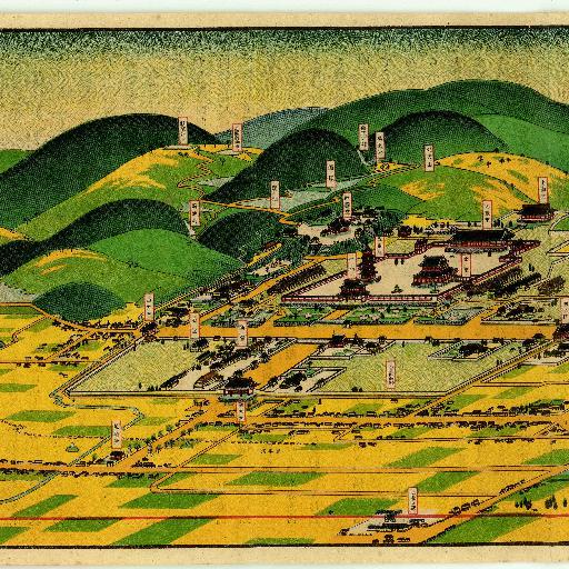 法隆寺, 奈良県：吉田初三郎 (1921)