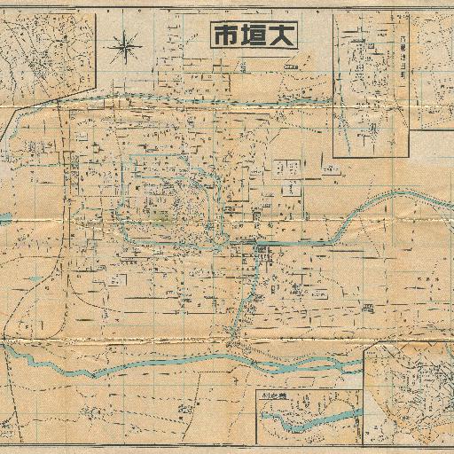 Ogaki City Street Map (1941) thumbnail