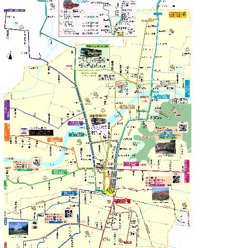 岐阜市中心部バスマップ