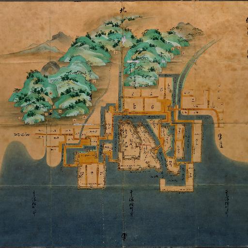 備後国之内三原城所絵図 〔正保城絵図〕 (1644)