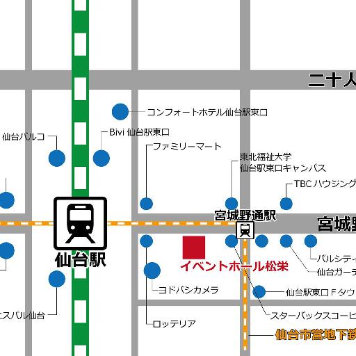 エリアマネジメントシンポジウム2015in仙台　会場案内図