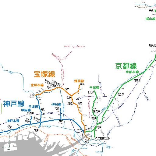阪急電鉄路線図 (2014)