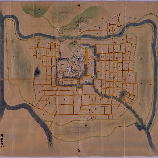 備後国福山城図 〔正保城絵図〕 (1644)