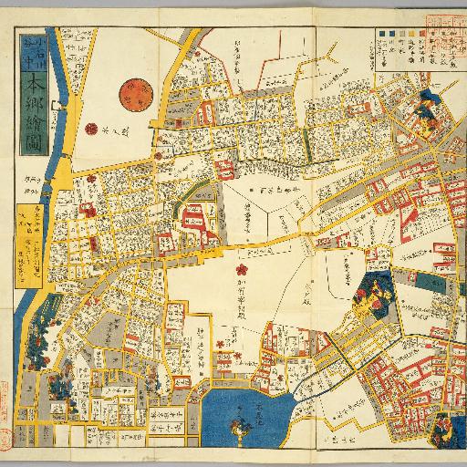 尾張屋板江戸切絵図：本郷、湯島 (1849-1862)