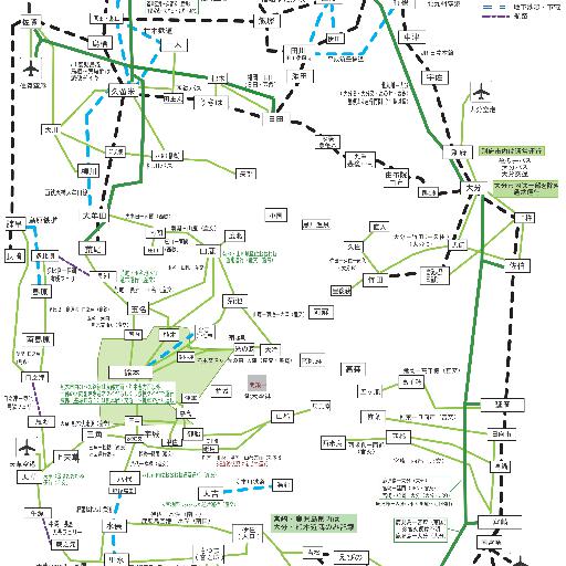 熊本地震関係　公共交通網運行状況図　2016年4月18日