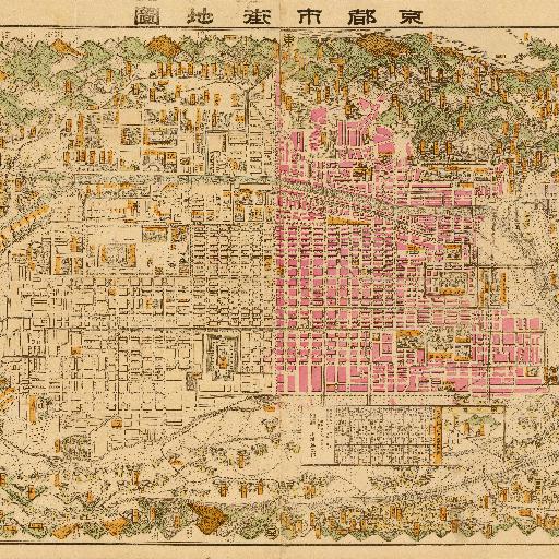 Kyoto City Area Map (1906) thumbnail