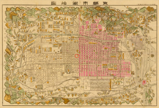 古地図「京都市街地圖 (1906)」