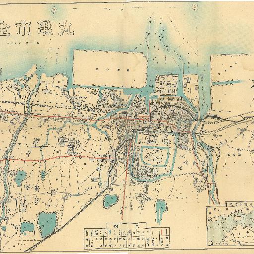 丸亀市全図（戦後丸亀市作成）