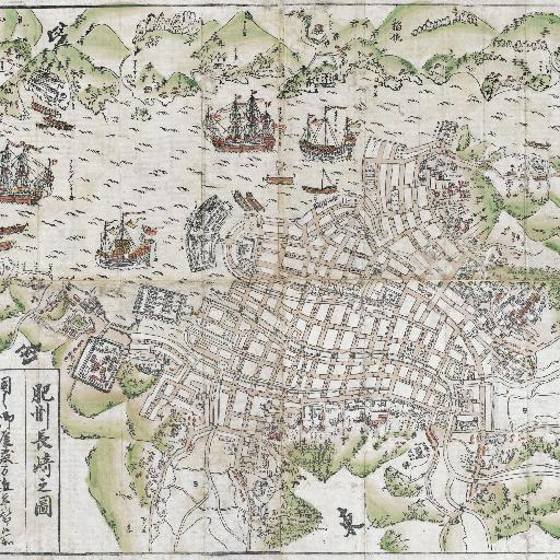 肥州長崎之図 (1764)