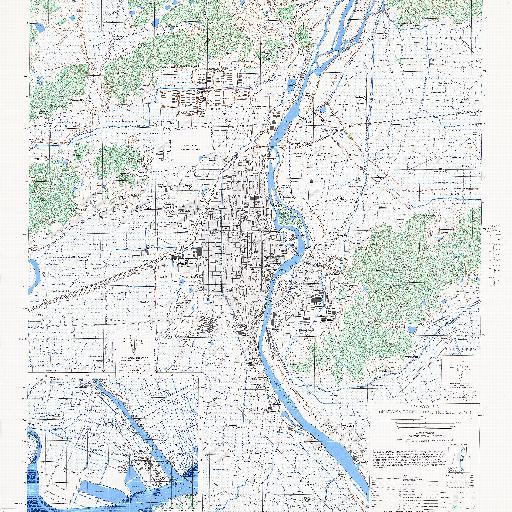 米軍地図：岡山市 (1946)